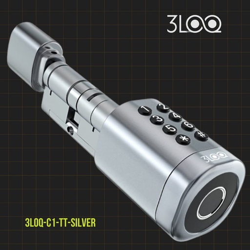 [3LOQ-C1-TT-BLACK] Serrure Connectée Intelligente 3LOQ : Clé, Code, App - Sécurité Renforcée
